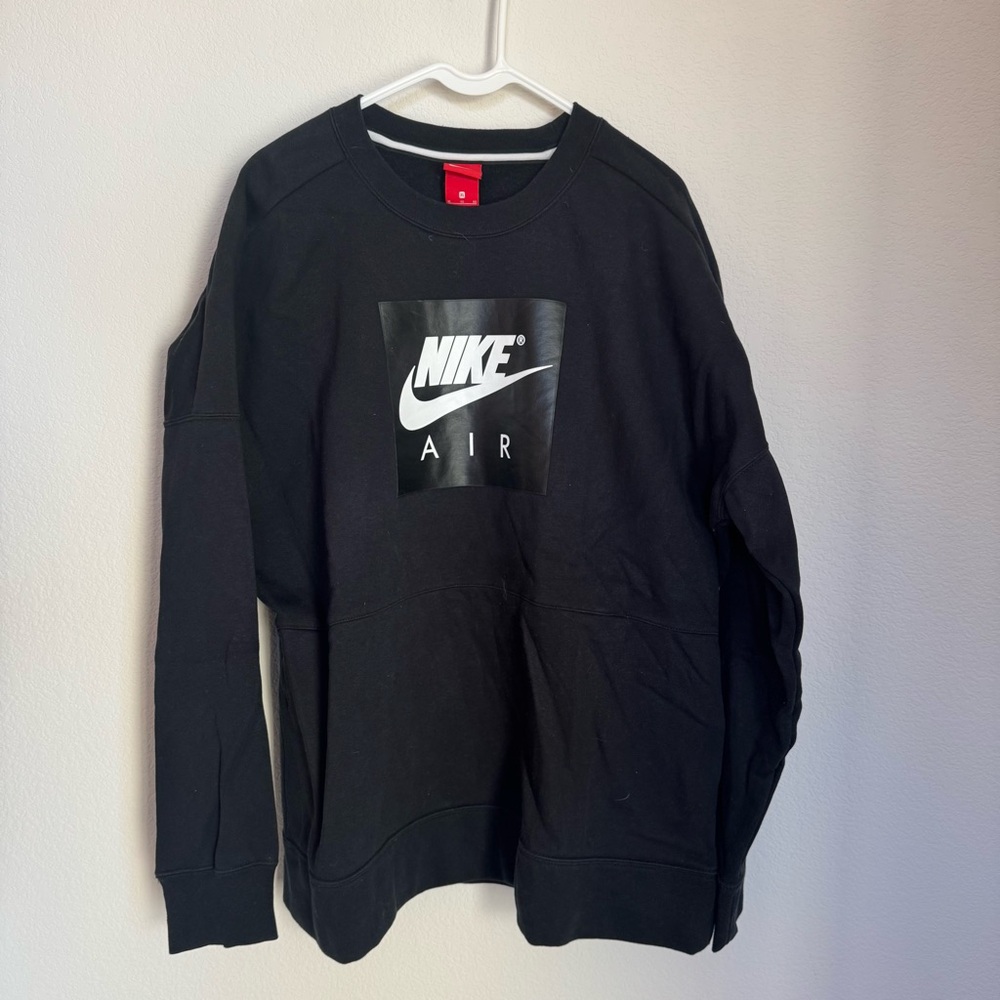 Nike Black Crewneck Sweatshirt with White Logo